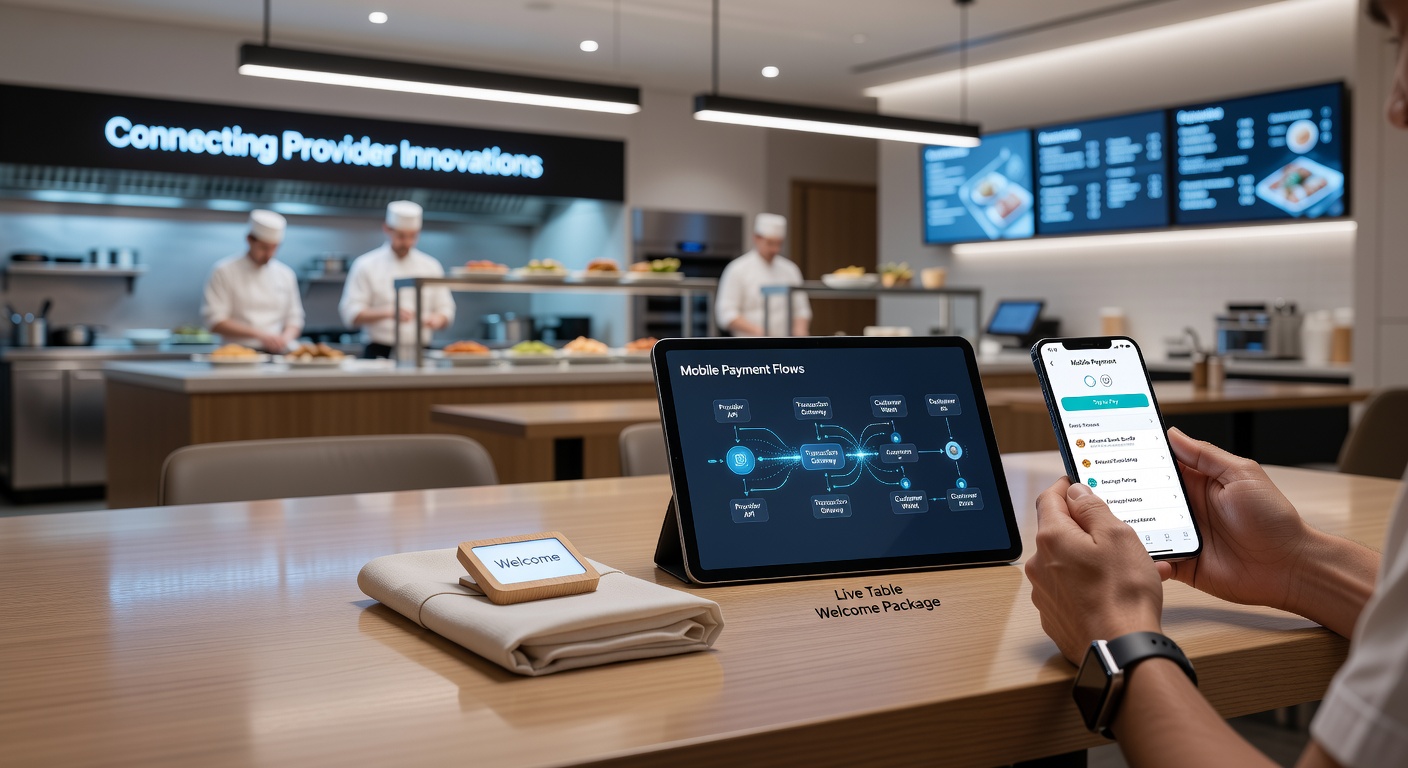 Darstellung der Integration von Spielanbieter-Technologien mit mobilen Zahlungssystemen für Live-Tischspiele und Willkommenspakete