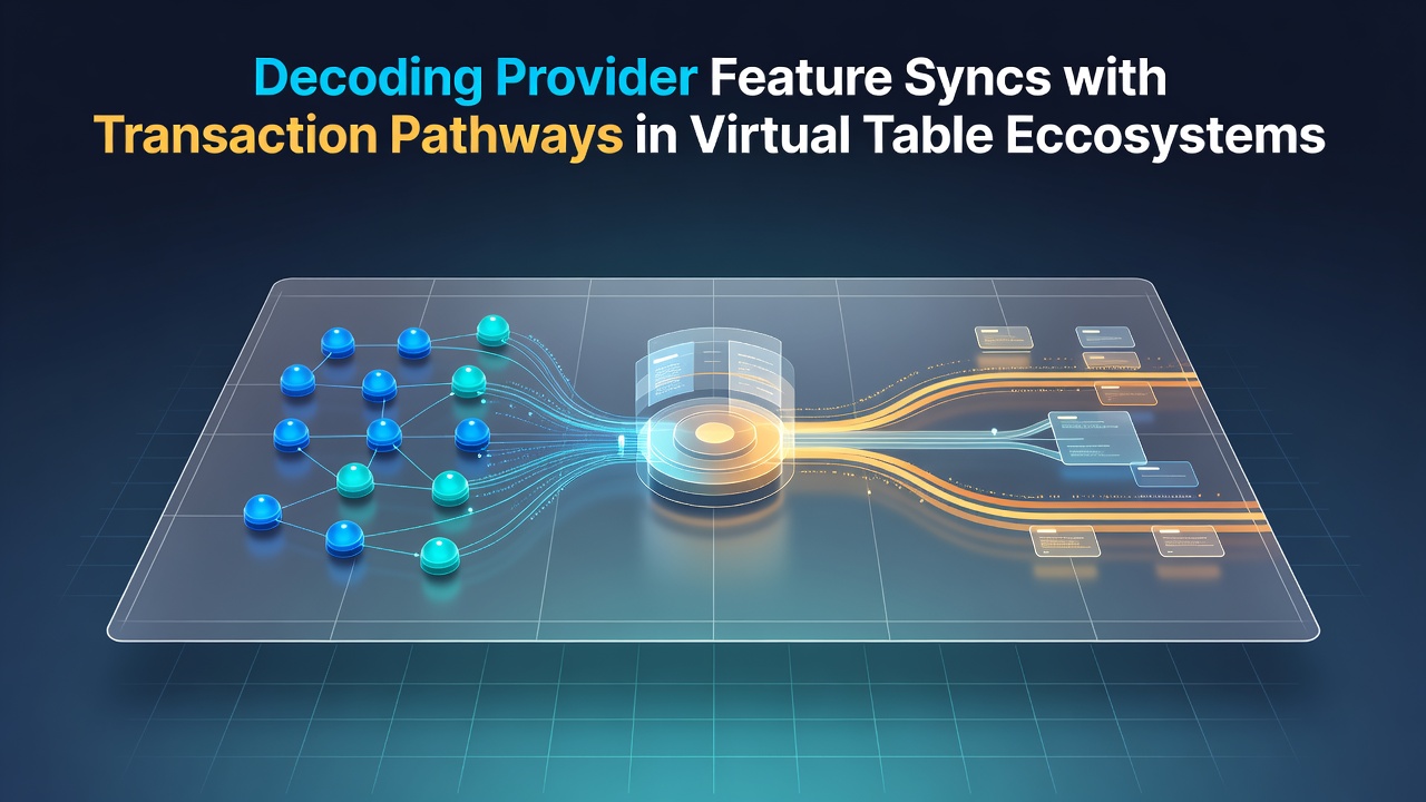 Darstellung von synchronisierten Provider-Features und Transaktionspfaden in virtuellen Tischumgebungen