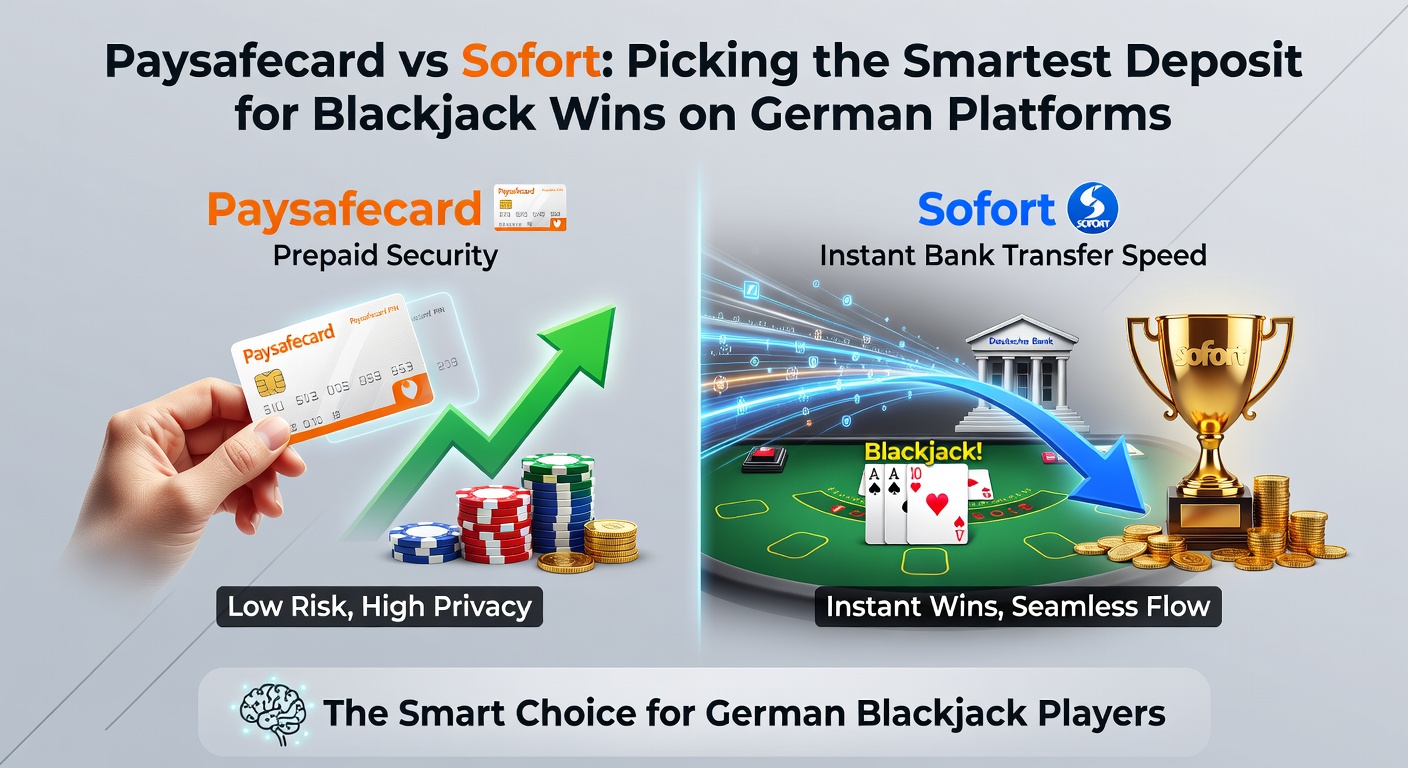 Detaillierter Vergleichstabelle von Paysafecard und Sofort mit Icons für Sicherheit, Speed und Limits in Online-Casinos